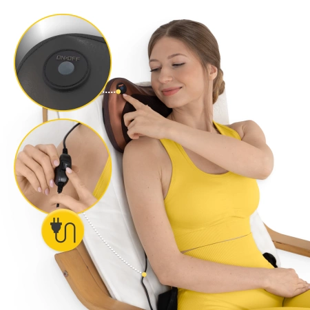 SHIATSU PRO+ masszázspárna, barna