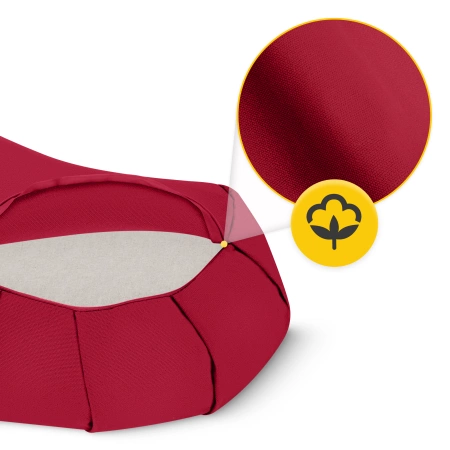 ZAFU félhold alakú meditációs párna, piros