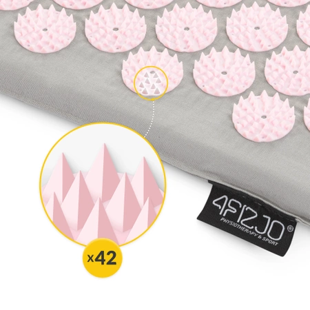 Akupresszúrás szőnyeg párnával, rózsaszín