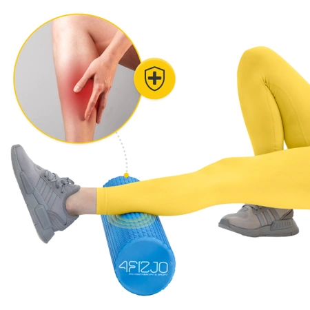 CARE+ bordázott masszázshenger, 45 cm, kék