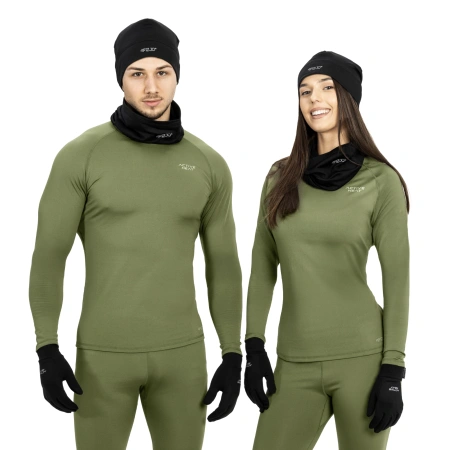 Unisex termikus hosszú ujjú póló – zöld, XL méret