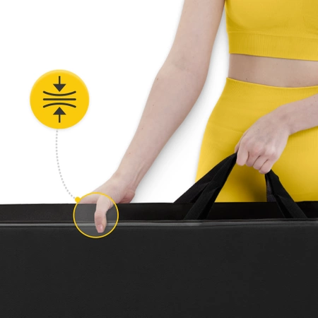 Összecsukható tornaszőnyeg, XL, fekete