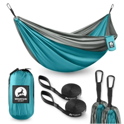 Mountain Goat kétfős utazási függőágy, szürke és türkizkék