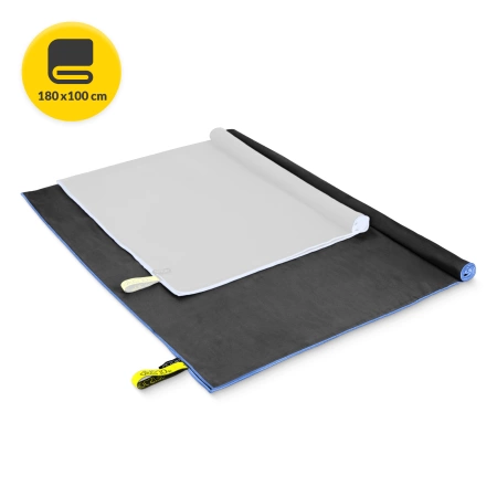 Gyorsan száradó mikroszálas törölköző, 180 x 100 cm szürke