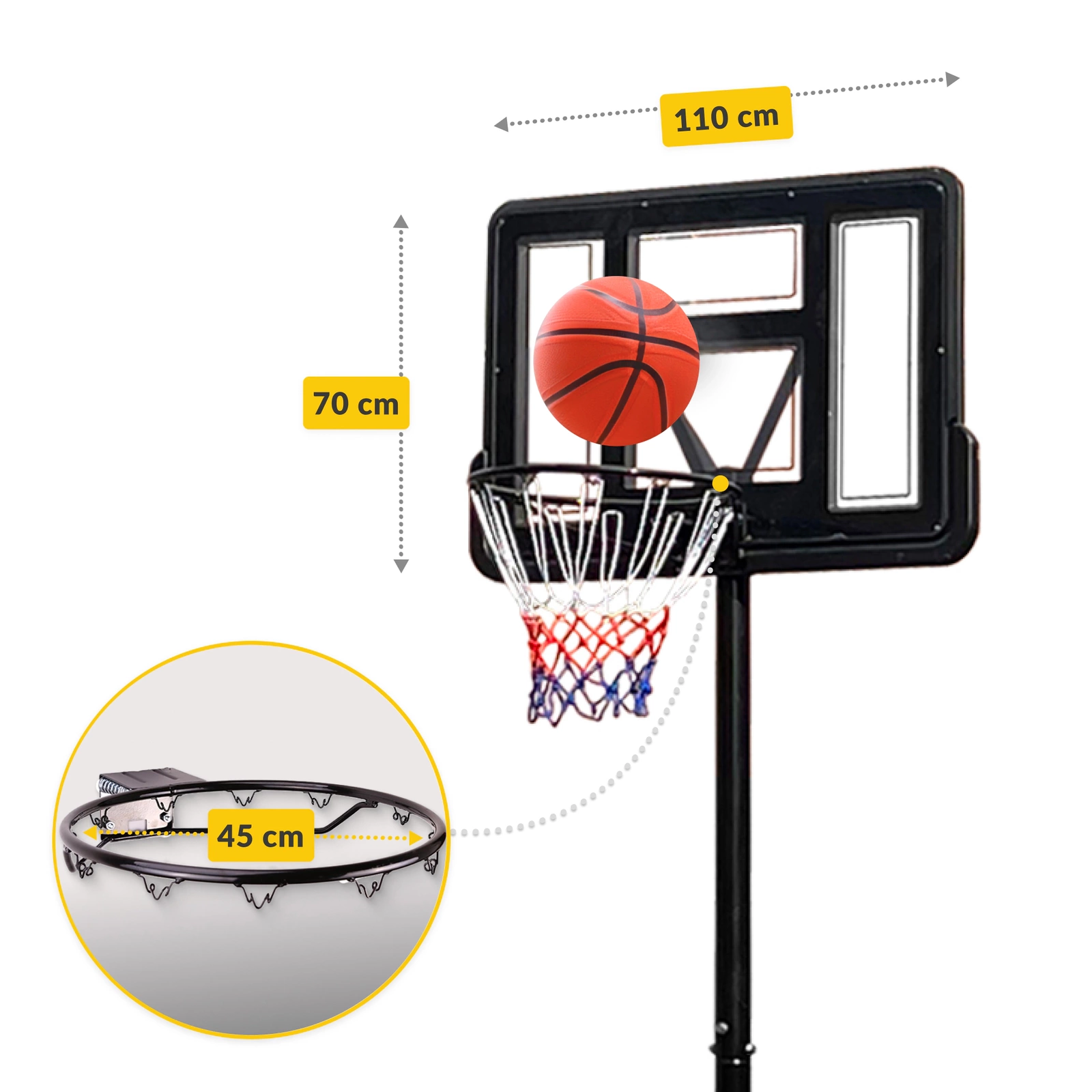 KOSZ WOLNOSTOJĄCY DO KOSZYKÓWKI