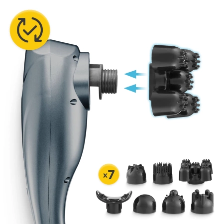 Kézi vibrációs testmasszírozó, szürke