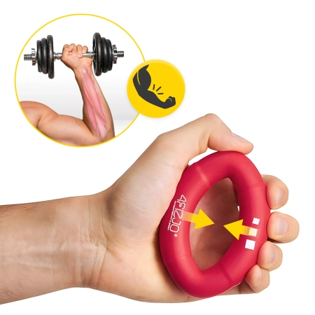 Szilikon kézerősítő, piros