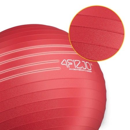 Felfújható gimnasztikai labda, 55 cm, piros