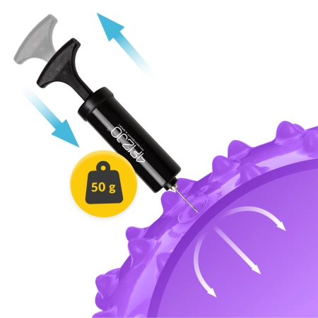 Tüskés rehabilitációs labda, 20 cm, lila