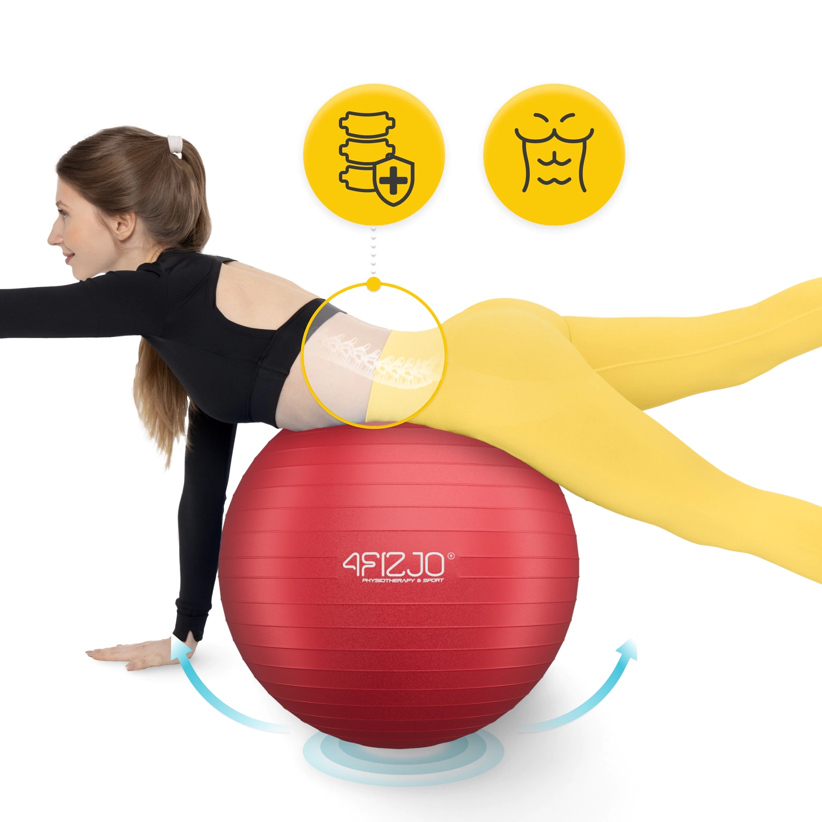 pilka gimnastyczna dmuchana do rehabilitacji