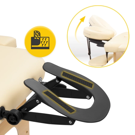 Fa masszázságy, 60 cm, bézs