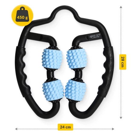 Bordázott masszázsroller, kék