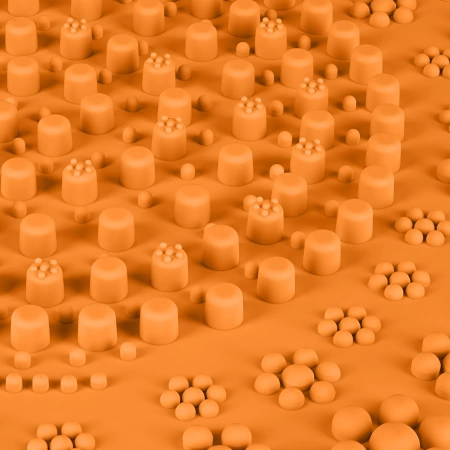 Ortopédiai érzékszervi puzzle szőnyeg gyermekeknek, 6 darab.