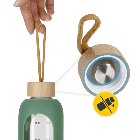 Üvegkulacs, 1 L, zöld