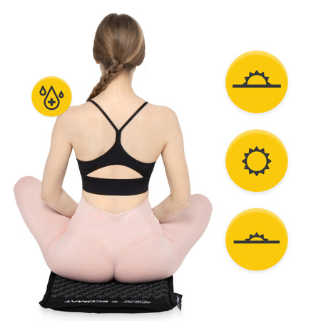 ECO akupresszúrás matrac hajdina és kókusz töltettel, fekete