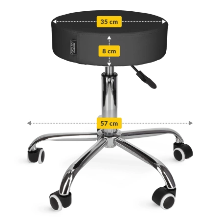 PURE forgó masszázsszék, fekete