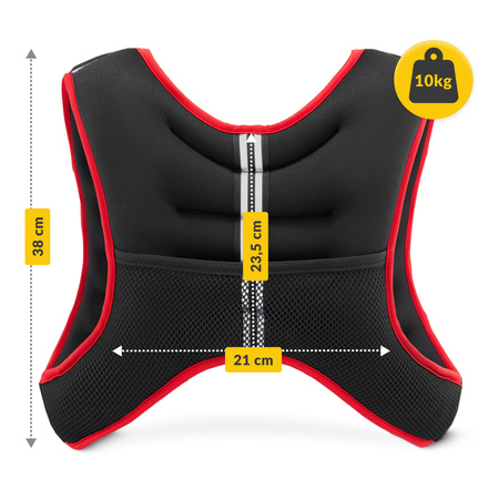 Súlyozott mellény edzéshez 10 kg