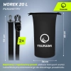 TSUNAMI vízálló zsák, 20 l, fekete