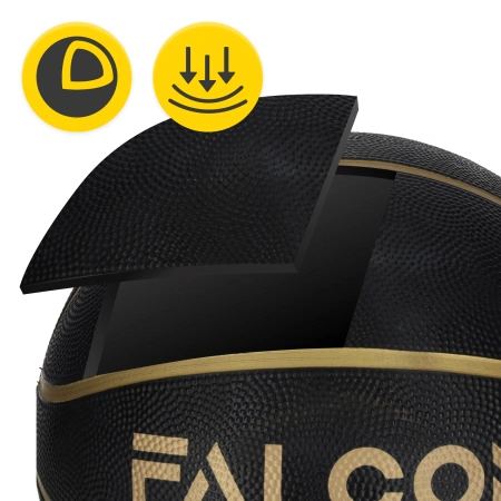 Falcon kosárlabda, 7-es méret, fekete