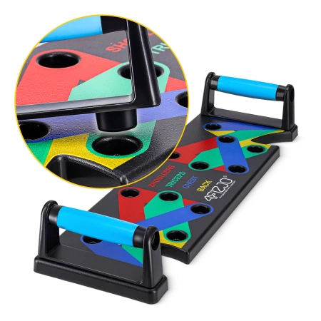 Fogantyúval ellátott fekvőtámasz állvány