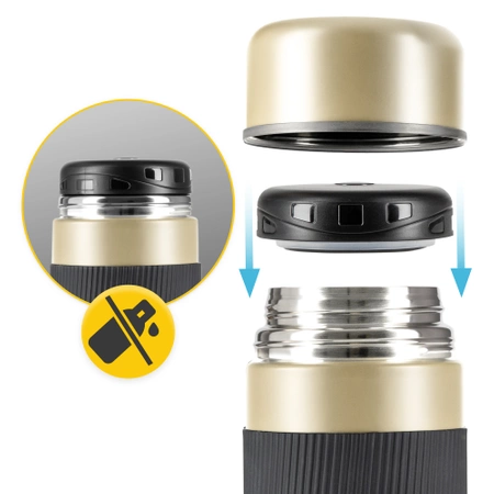 Rozsdamentes acél étkezési termosz, 1 l, arany