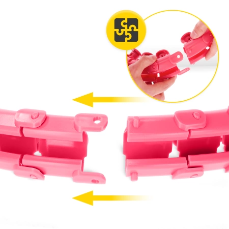 Súlyozott masszírozó hullahopp karika, rózsaszín