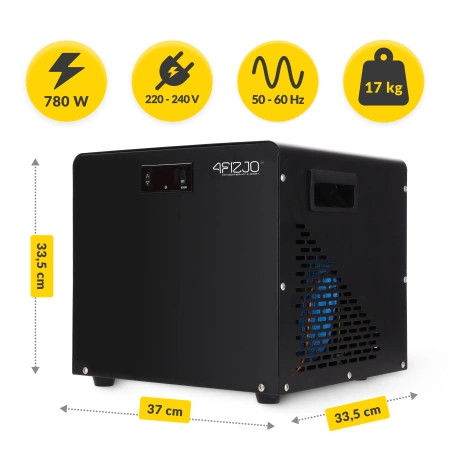 Beépített hűtőrendszerrel ellátott hordozható jégkád