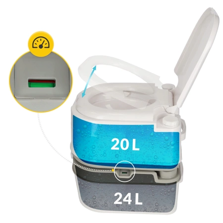 Hordozható WC, 24 l