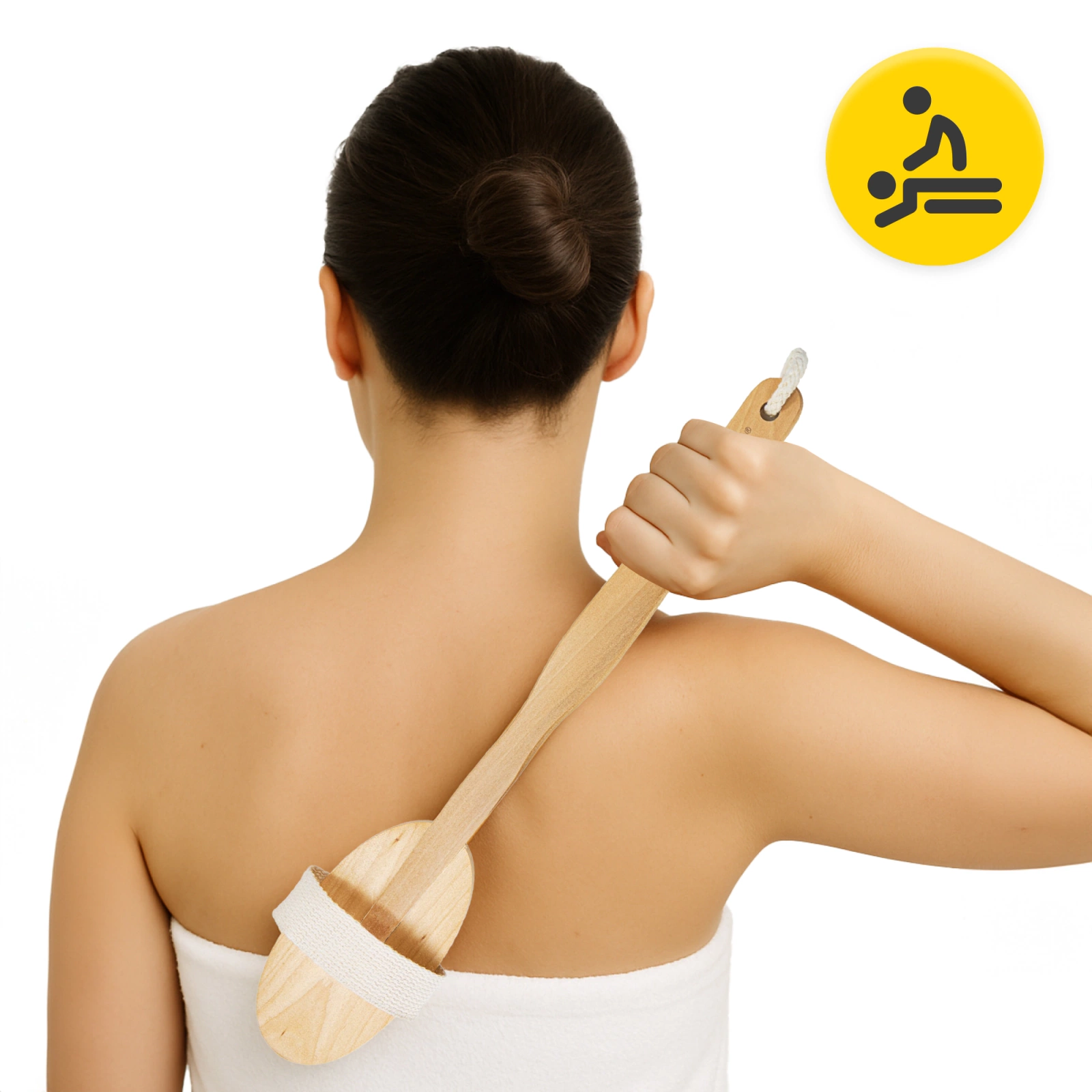 szczotka do masazu z odlaczana raczka 2w1