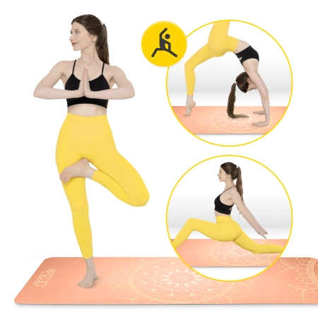 Velúros jóga- és tornaszőnyeg, 1,5 mm, narancssárga