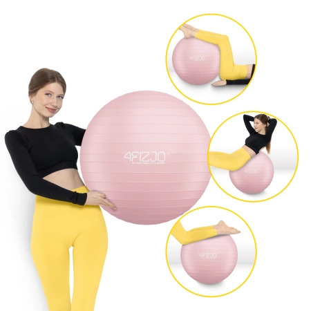 Felfújható gimnasztikai labda, 75 cm, rózsaszín
