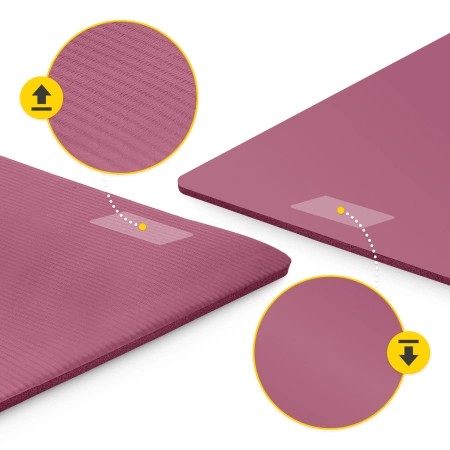 NBR jógaszőnyeg, 180 × 60 × 1,5 cm, bordó