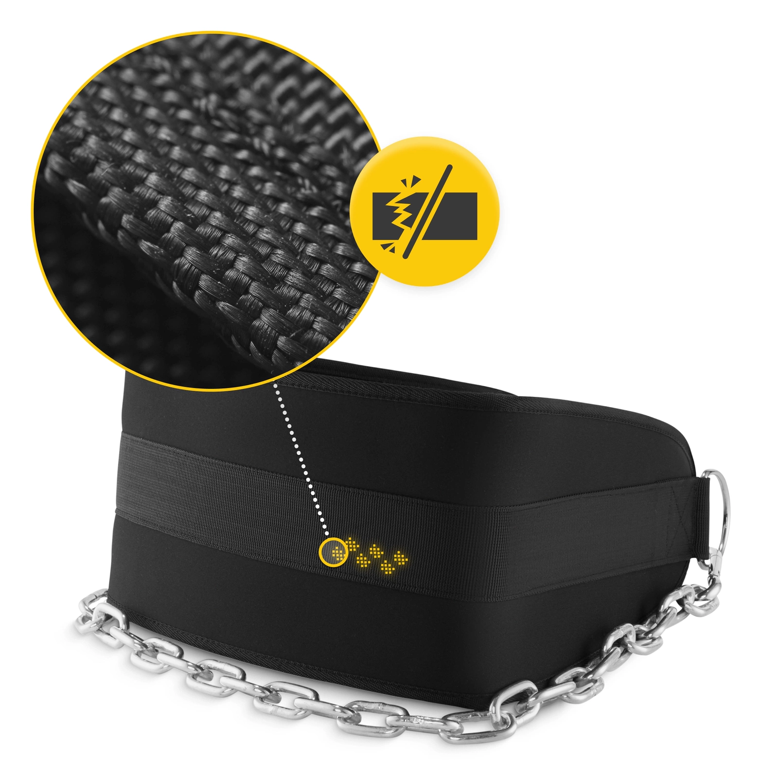 pas obciazeniowy kulturystyczny dip belt z lancuchem