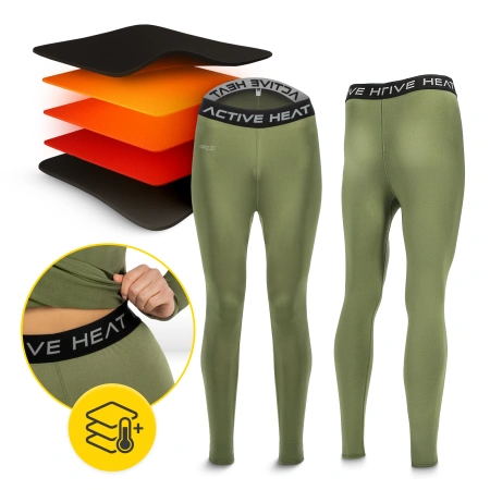 Unisex termikus nadrág - zöld, XXL méret