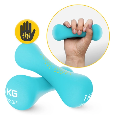 8-as alakú öntöttvas kézi súlyzó, 2 x 1 kg