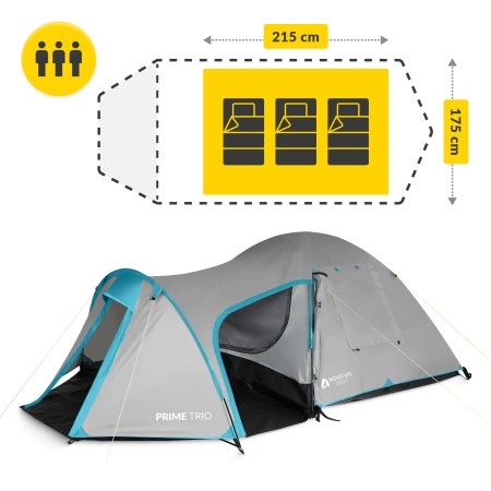 Mountain Goat PRIME TRIO turistasátor, szürke