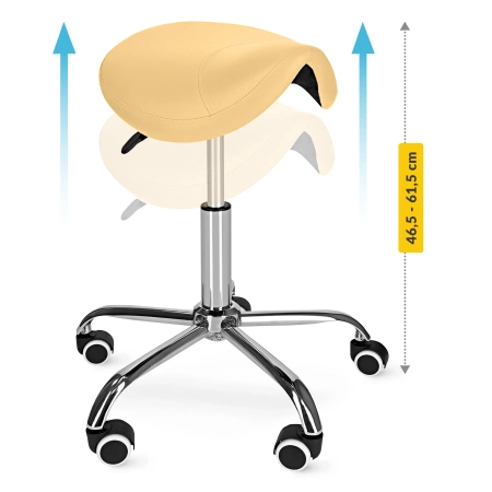 ERGO nyeregülésű forgószék, sárga