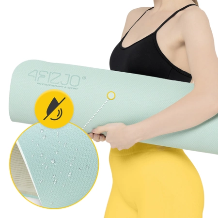 TPE csúszásgátló torna- és jógaszőnyeg, 1 cm, zöld