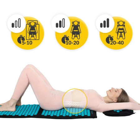 ECO akupresszúrás matrac párnával, XL, kék