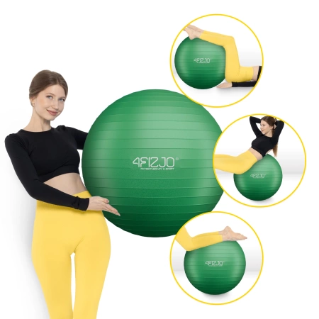 Felfújható gimnasztikai labda, 85 cm, zöld