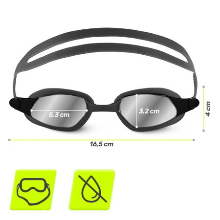 TSUNAMI úszószemüveg fekete