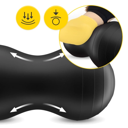 AIR BALL PEANUT gimnasztikai labda, fekete