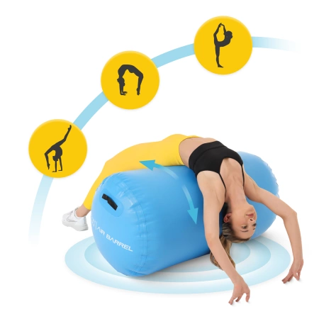 AIR BARREL felfújható tornahenger, 75 cm, kék