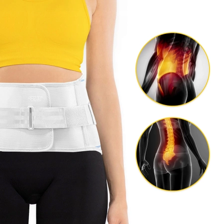 Ortopéd derékrögzítő, S, világosszürke