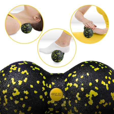 EPP dupla masszázslabda, 12 cm, sárga