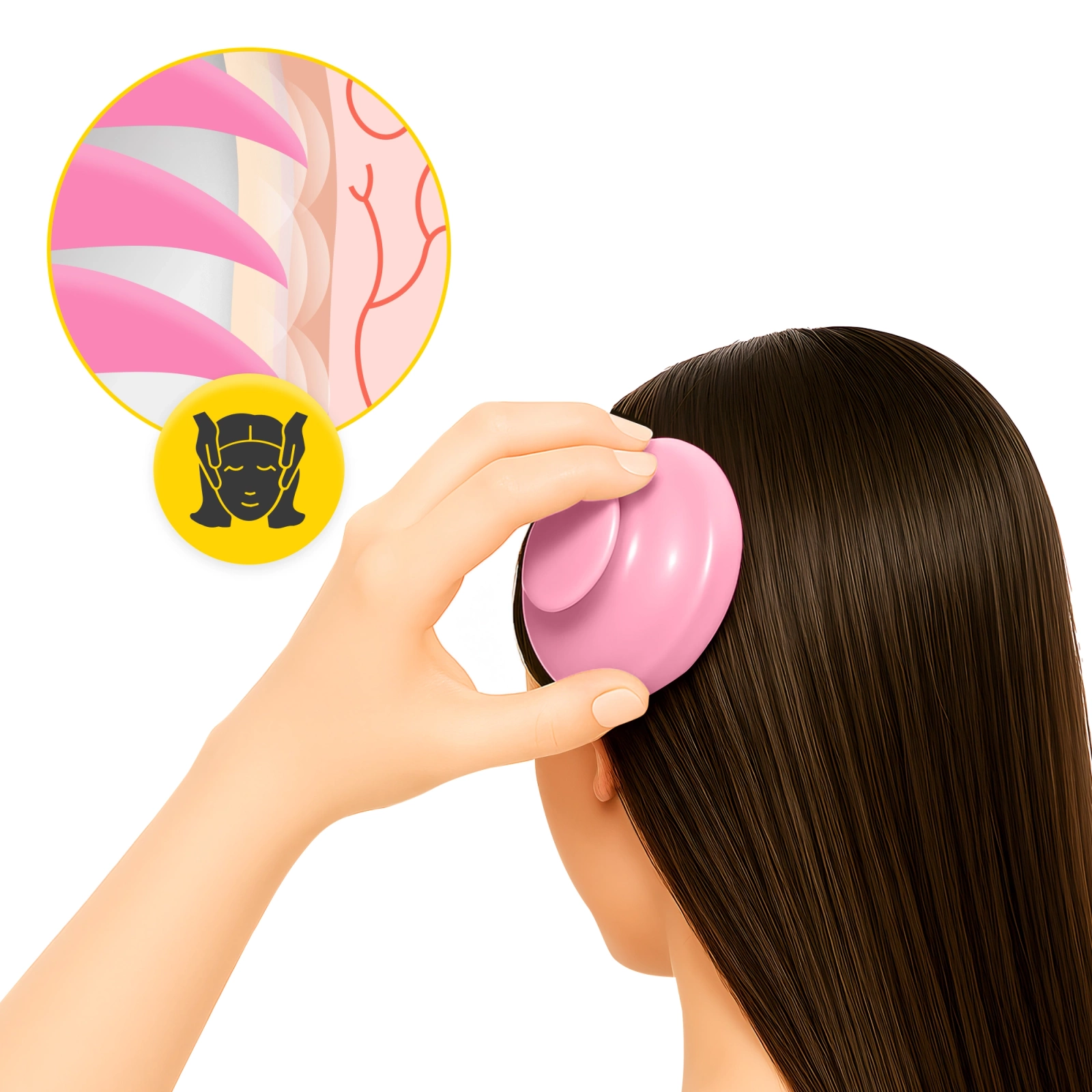 szczotka do masażu i mycia głowy