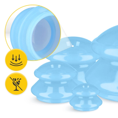 MED+ szilikonköpöly készlet, 4 db, kék