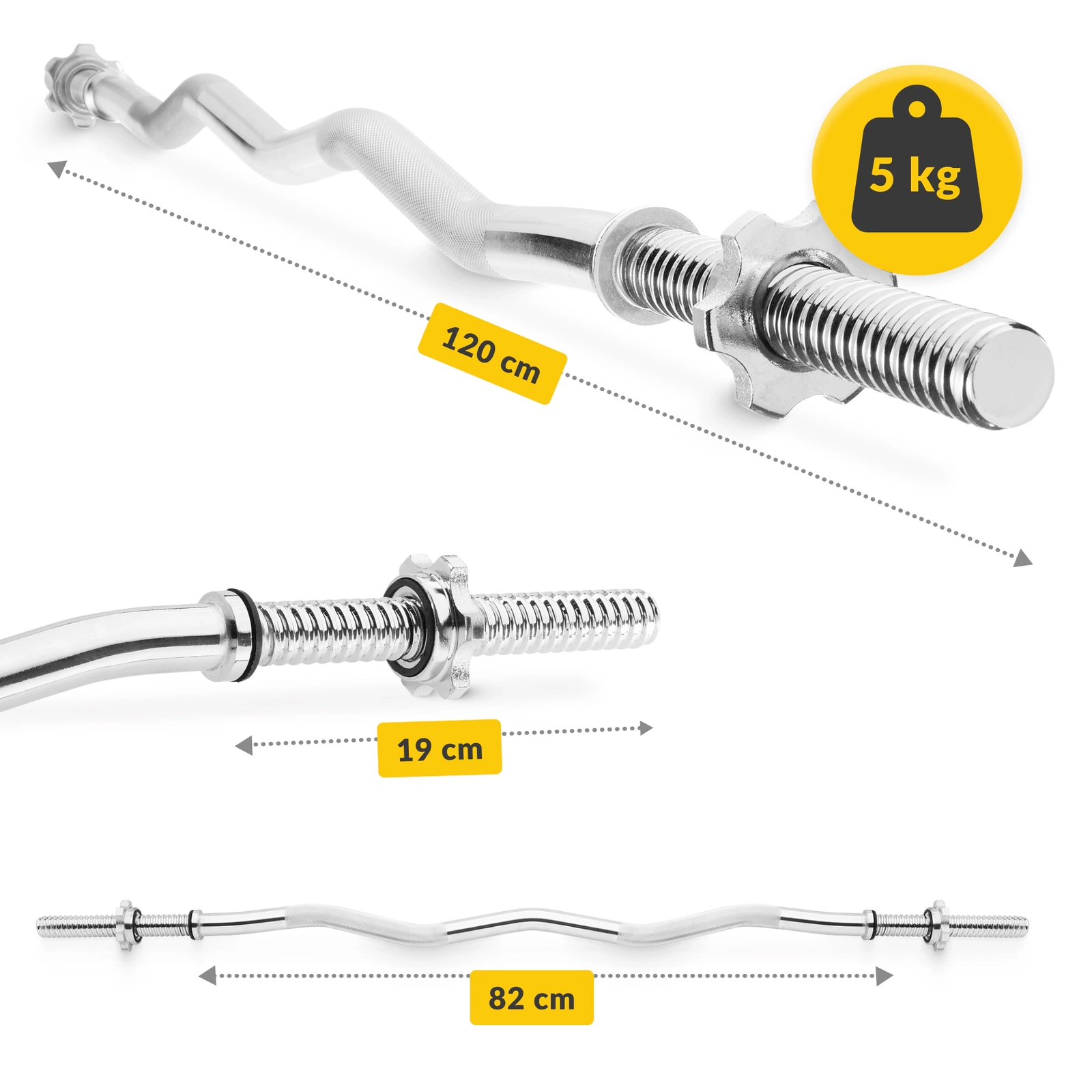 Zestaw kulturystyczny zeliwny gryf prosty