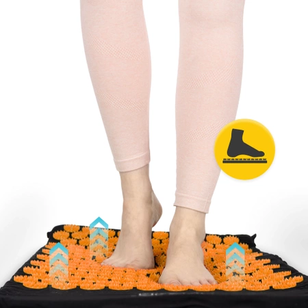 Párnával ellátott klasszikus nagy akupresszúrás szőnyeg, XL, kék