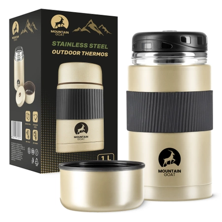 Rozsdamentes acél étkezési termosz, 1 l, arany